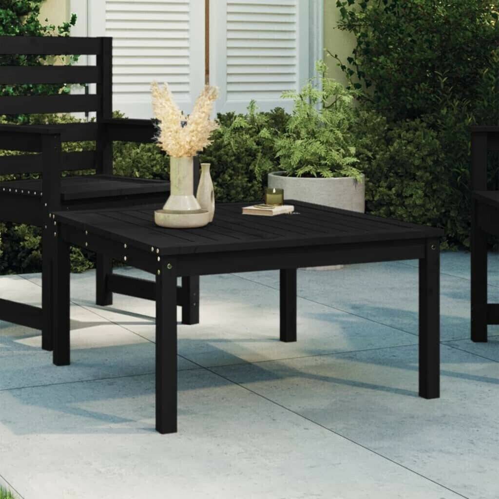 vidaXL Garden Table Black 82,5x82,5x45 cm Pine Tables de jardin