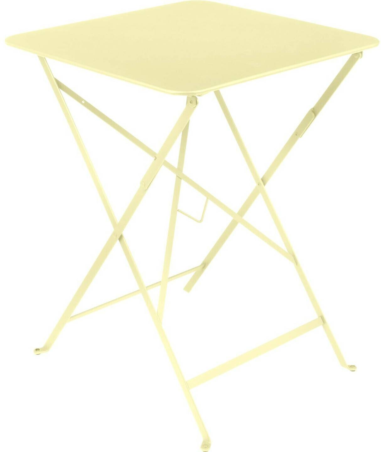 Fermob BISTRO Folding Table Square Metal 57x57cmSquare Table Lemon Sorbet Tables de jardin