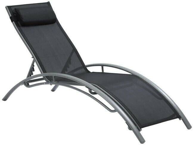 Habitat et Jardin Bain de soleil Phoenix (lot de 2)noir Chaises longues de jardin