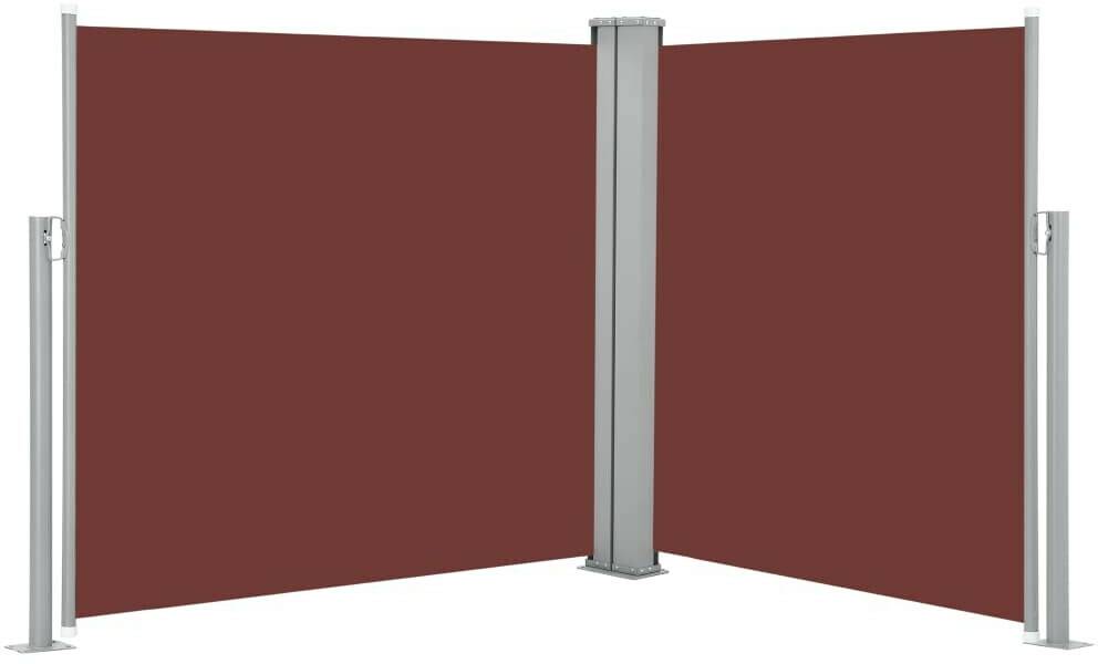 vidaXL Retractable side curtain 120 x 600 cmbrawn Brise-vues rétractables