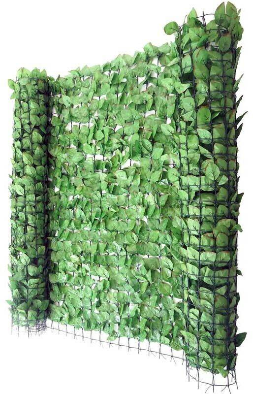 Heute Wohnen Balcony Privacy Screen 100 x 300 cm Light Leaves Brise-vues