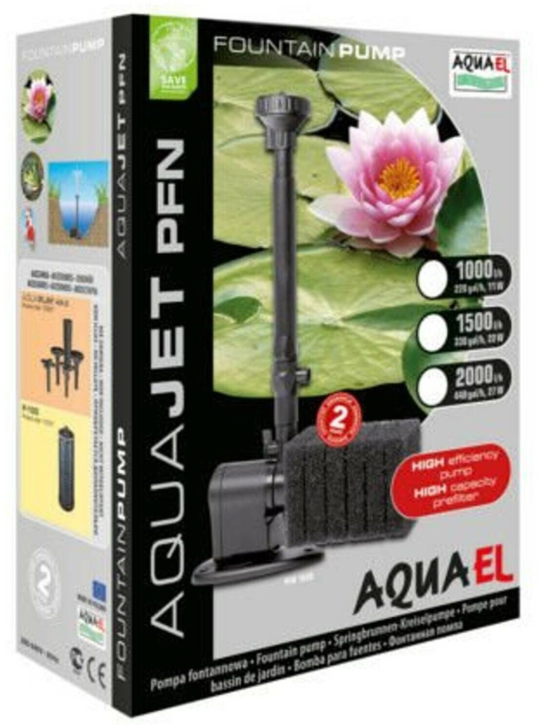 Aquael Aquajet PFN 1000 Pompes & filtres pour bassin