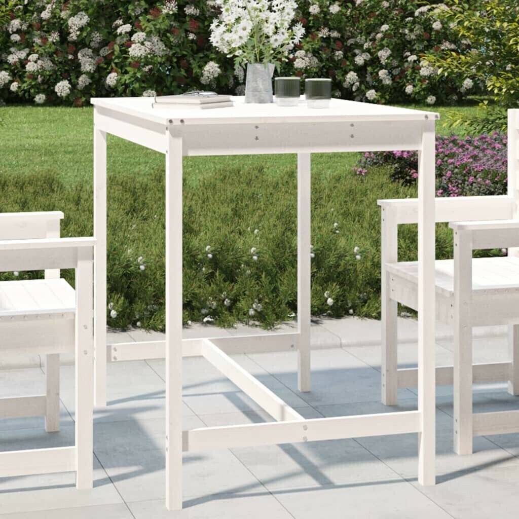 vidaXL Garden Table White 121x82,5x110 cm Pine Tables de jardin