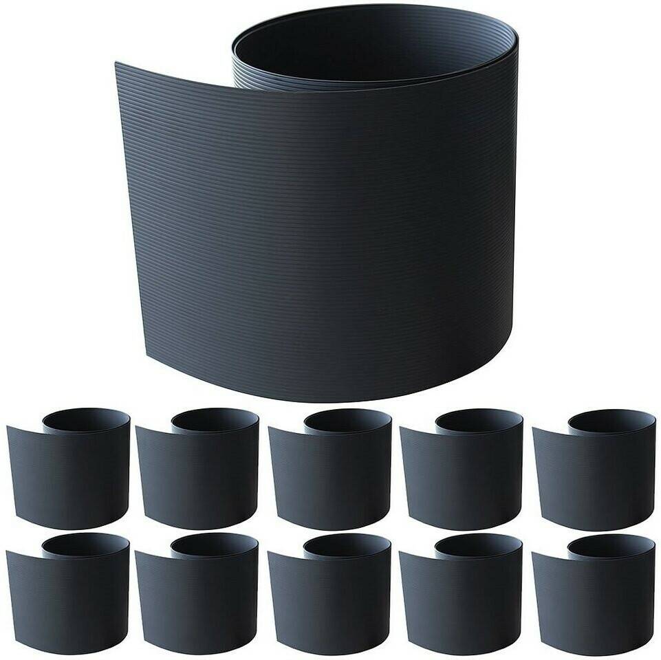 Mucola PVC View Protection Strips 19 x 252.5 cm 10 Pcs. Anthracite Clôtures de jardin