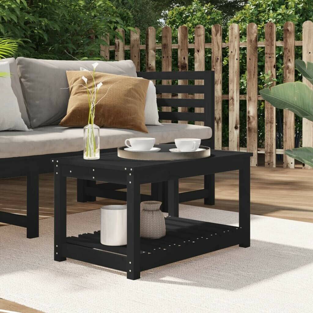 vidaXL Garden Table Black 82,5x50,5x45 cm Pine Tables de jardin