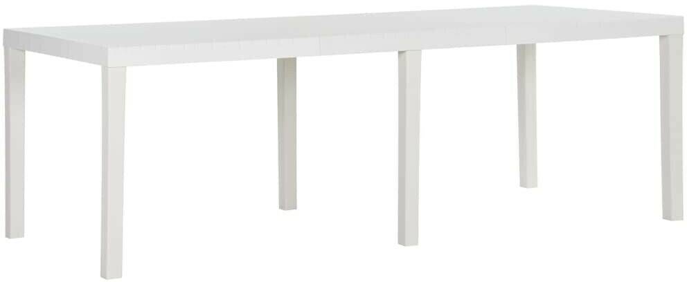 vidaXL Garden Table 220x90x72 cm PP White Tables de jardin