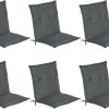 Beautissu Loft Nl 100x50 cm Set of 6Graphite Coussins d'extérieur