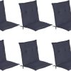 Beautissu Loft Nl 100x50 cm Set of 6Blue Coussins d'extérieur