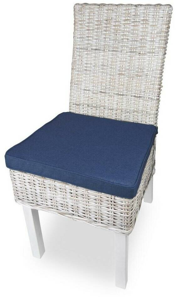 sunnypillow Set of 4 chair cushions 40x45x5cm blue Coussins d'extérieur