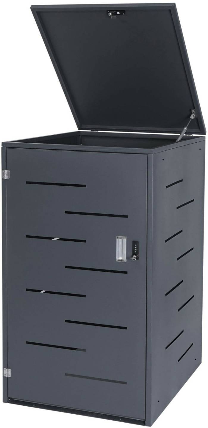 Mendler Steel Bin Storage Box HWC-E83 1 x 240L Anthracite